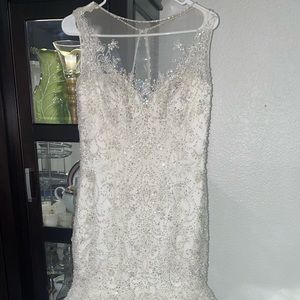 Kenneth Winston Bridal Gown Style 1563 Champagne / Silver
